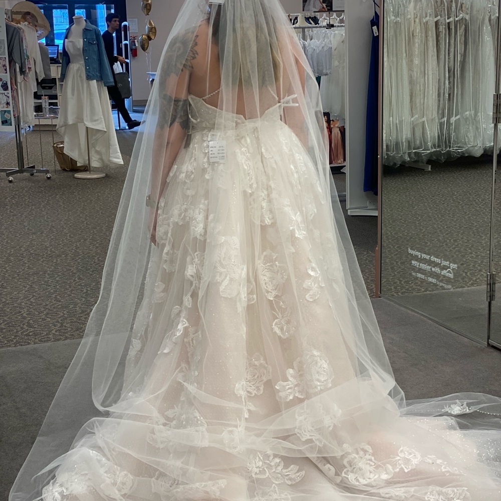 David’s Bridal size 10 wedding dress.
